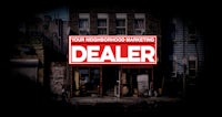 a building with a sign that says neighborhood marketing dealer